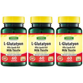 Vitapol L-Glutatyon Alfa Lipoik Asit Milk Thistle Deve Dikeni Enginar içeren 3x60 Kapsül
