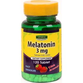 Vitapol Melatonin 3 mg Çilek Aromalı 120 Ağızda Dağılan Tablet