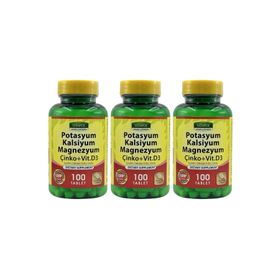 Vitapol Potasyum Kalsiyum Magnezyum Çinko Vitamin D3 100 Tablet