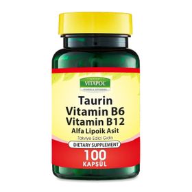 Vitapol Taurin Vitamin B6 B12 Alfa Lipoik Asit 100 Kapsül