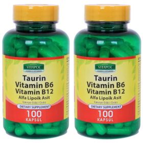Vitapol Taurin Vitamin B6 B12 Alfa Lipoik Asit 2x100 Kapsül