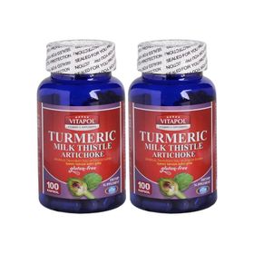 Vitapol Turmeric Milk Thistle Artichoke Zerdeçal Deve Dikeni Enginar 2x100 Kapsül