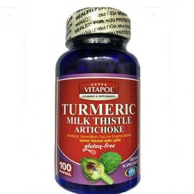 Vitapol Turmeric Milk Thistle Artichoke Zerdeçal Deve Dikeni Enginar 3x100 Kapsül