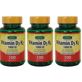 Vitapol Vitamin D3 K2 1000 IU 3x100 Kapsül