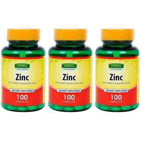 Vitapol Zinc 15 mg Çinko 3x100 Tablet