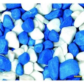 Vitasand REF-186 350 gr Yıkanmış Bakteriden Dezenfekteli Mavi Beyaz Fanus Çakılı