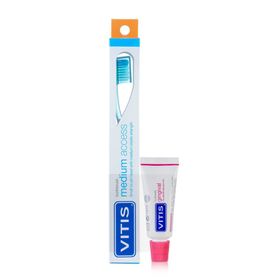 Vitis Gingival Medium Access Fırça ve 15 ml Diş Macunu