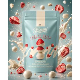 Vitlove 60 gr Toscani Beyaz Çikolatalı Çilek Draje
