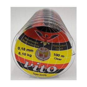 Vito 100 m 0.18 mm Süper Strong Fluorocarbon Coated Olta Misinası