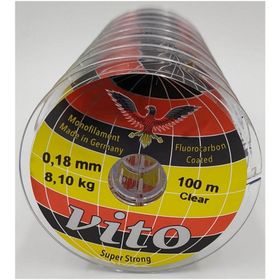 Vito 100 m 0.18 mm Süper Strong Fluorocarbon Coated Olta Misinası