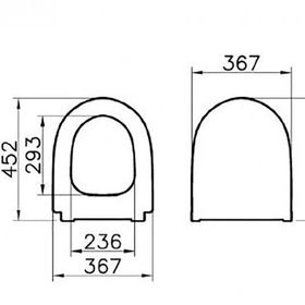 VitrA 120-083-009 Sento Slim Mat Siyah Yavaş Kapanır Klozet Kapağı