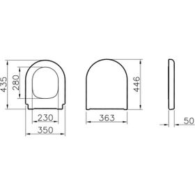 Vitra 121-003-909 Arkitekt Model-2 Yuvarlak Form Yavaş Kapanır Klozet Kapağı