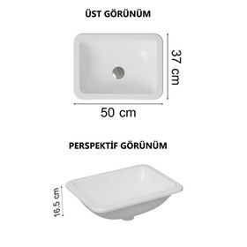 VitrA 5474B003-0618 43 cm Beyaz S20 Tezgahaltı Lavabo