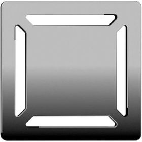 VitrA 5606974 V-Flow Parlak Krom Kare Yandan Çıkışlı 10x10 cm DK 100 Kapak Duş Kanalı