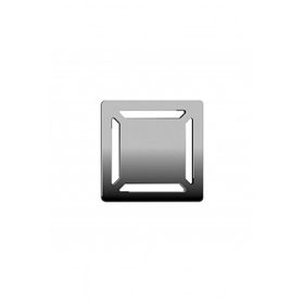 VitrA 5606974 V-Flow Parlak Krom Kare Yandan Çıkışlı 10x10 cm DK 100 Kapak Duş Kanalı