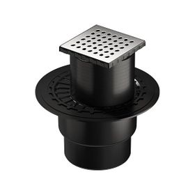 Vitra 5607285 V-Flow Kare Alttan Çıkışlı 10x10 cm DK 200 Kapak Parlak Krom Yalıtımlı Duş Kanalı