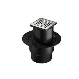 Vitra 5607315 V-Flow Kare Yandan Çıkışlı 10x10 cm DK 800 Kapak Parlak Krom Yalıtımlı Duş Kanalı