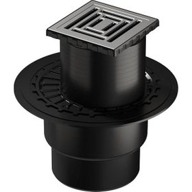 Vitra 5607315 V-Flow Kare Yandan Çıkışlı 10x10 cm DK 800 Kapak Parlak Krom Yalıtımlı Duş Kanalı