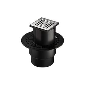 Vitra 5607315 V-Flow Kare Yandan Çıkışlı 10x10 cm DK 800 Kapak Parlak Krom Yalıtımlı Duş Kanalı