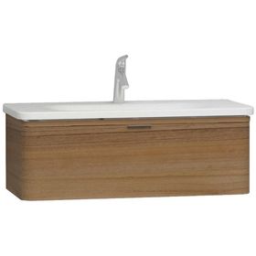 VitrA 56141 Nest Trendy Tek Çekmeceli 100 cm Hareli Doğal Ahşap Lavabo Dolabı