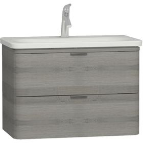 VitrA 56148 Nest Trendy 80 cm Gri Dokulu Ahşap Çift Çekmeceli Lavabo Dolabı