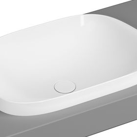 Vitra 5653B403-0016 Frame Tezgah Üstü 57 cm Beyaz TV Lavabo