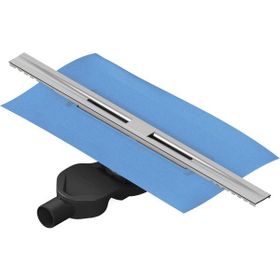 Vitra 5701682 V-Flow Clear-Cut Yandan Çıkışlı H:80 40 cm Parlak Krom Duş Kanalı
