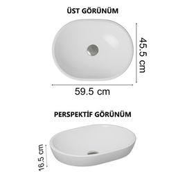 VitrA 5940B003-0012 Beyaz Metropole 45x45 cm Çanak Lavabo