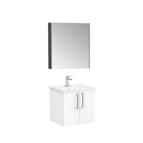 VitrA 60 cm Root Flat Beyaz Kapaklı Banyo Dolabı Takımı