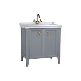 VitrA 62154 80 cm Valarte Gri Alt Modül ve Lavabo Banyo Dolabı
