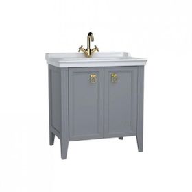 Vitra 62154 80 cm Valarte Gri Alt Modül ve Lavabo Banyo Dolabı