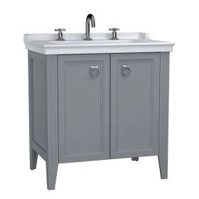 Vitra 62154 80 cm Valarte Gri Alt Modül ve Lavabo Banyo Dolabı