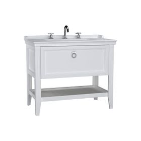 VitrA 62166 100 CM Mat Gri Valarte Kapaklı Etajerli Lavabo Dolabı