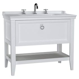 Vitra 62166 100 cm Mat Gri Valarte Kapaklı Etajerli Lavabo Dolabı