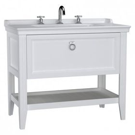 Vitra 62166 100 cm Mat Gri Valarte Kapaklı Etajerli Lavabo Dolabı