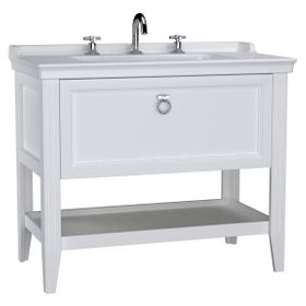 Vitra 62166 100 cm Mat Gri Valarte Kapaklı Etajerli Lavabo Dolabı