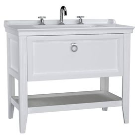 Vitra 62166 100 cm Mat Gri Valarte Kapaklı Etajerli Lavabo Dolabı