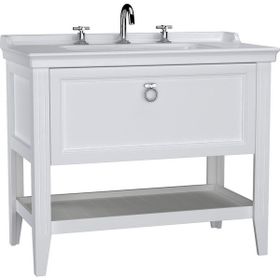 Vitra 62166 100 cm Mat Gri Valarte Kapaklı Etajerli Lavabo Dolabı