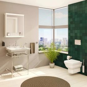 VitrA 62225 65 cm Mat Beyaz Sol Valarte Dolaplı Ayna