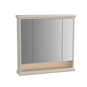 Vitra 62233 80 cm Valarte Fildişi Aynalı Üst Modül Banyo Dolabı