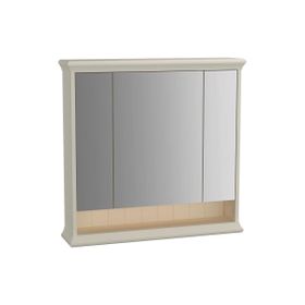 Vitra 62233 80 cm Valarte Fildişi Aynalı Üst Modül Banyo Dolabı