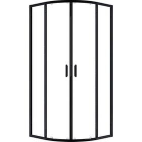 VitrA 65650002282 Sürgülü Oval 90 cm Mat Siyah Profil Duş Kabin