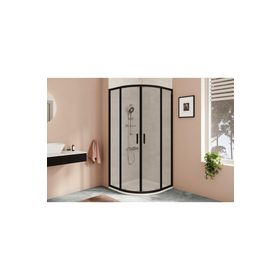 VitrA 65650002282 Sürgülü Oval 90 cm Mat Siyah Profil Duş Kabin