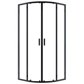 VitrA 65650002282 Sürgülü Oval 90 cm Mat Siyah Profil Duş Kabin