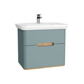 VitrA 65877 80 cm Çekmeceli Mat Fiyord Yeşili Sento Lavabo Dolabı