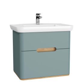 VitrA 65877 80 cm Çekmeceli Mat Fiyord Yeşili Sento Lavabo Dolabı