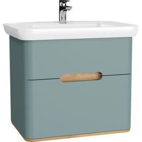 VitrA 65877 80 cm Çekmeceli Mat Fiyord Yeşili Sento Lavabo Dolabı