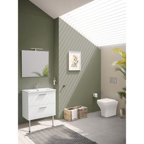 Vitra 66100 70 cm Parlak Beyaz Mia Banyo Dolabı Seti