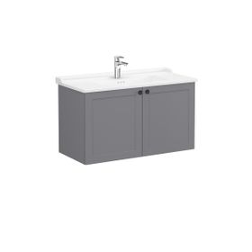 VitrA 68745 Root Classic Kapaklı 100 cm Mat Gri Lavabo Dolabı