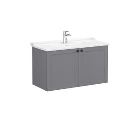 VitrA 68745 Root Classic Kapaklı 100 cm Mat Gri Lavabo Dolabı